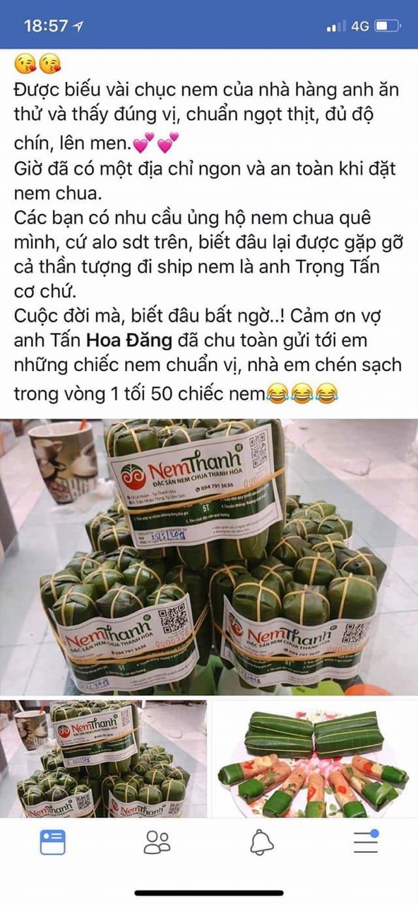Quà 27/7 có ý nghĩa hơn phong bì: nem chua Thanh Hóa làm quà thăm
